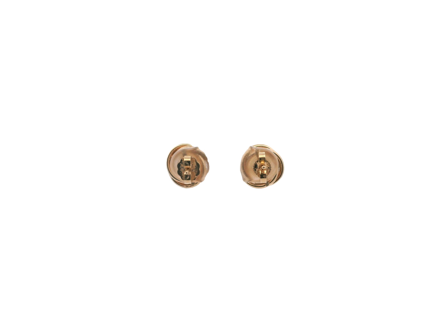 14K Yellow Gold & Pearl Stud Earrings